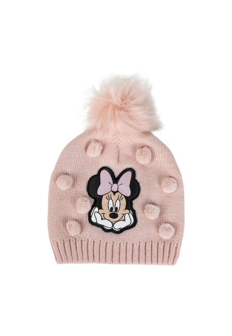 Bonnet minnie mouse à pompon Rose 1 - vertbaudet enfant 