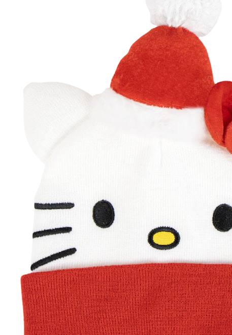 Bonnet de noël hello kitty à pois rouge Rouge 4 - vertbaudet enfant 