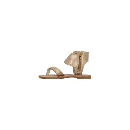 Sandales fille les p'tites bombes Rose metal 3 - vertbaudet enfant 