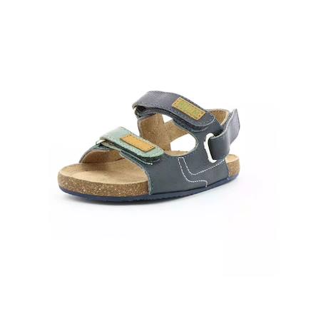 Sandales cuir Bleu 2 - vertbaudet enfant 