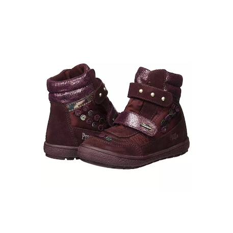 Bottines cuir, synthétique Bordeaux 4 - vertbaudet enfant 