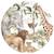 Grand sticker rond - animaux de la savane Brown 2 - vertbaudet enfant 