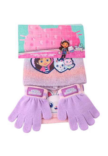 Ensemble écharpe gabby's dollhouse de 3 pièces Multicolor 5 - vertbaudet enfant 