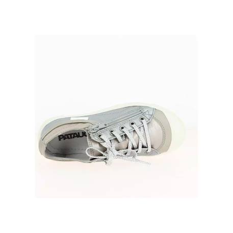 Baskets basses enfant cuir Bisk Argent 6 - vertbaudet enfant 