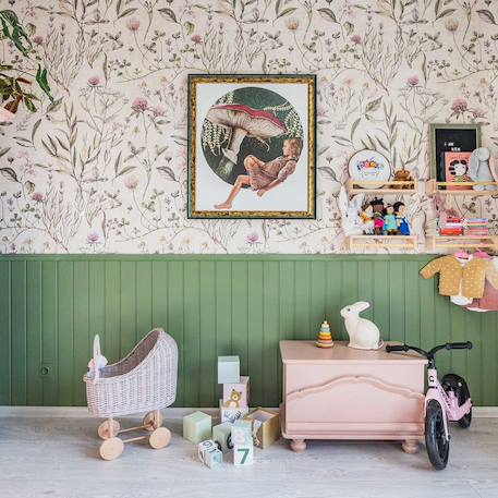 Papier peint enfants jardin botanique Beige 1 - vertbaudet enfant 