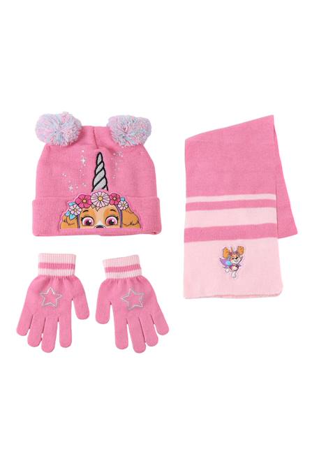 Ensemble écharpe paw patrol de 3 pièces Rose 1 - vertbaudet enfant 