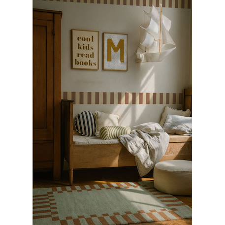 Frise murale nostalgia pastel Beige - Bleu+Beige - Bleu Ciel+Beige - Bleu clair+Beige - Marron+Beige - Rouge+Bleu - Marron+Bleu Ciel - Bleu+Marron - Bleu+Marron - Rose 8 - vertbaudet enfant 