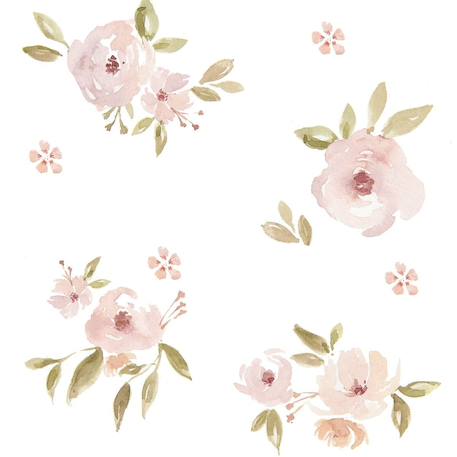 Papier peint enfants magnolia mini Rose 2 - vertbaudet enfant 