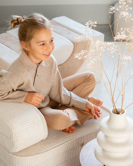 Fauteuil pliant enfant - pouf convertible en velours côtelé Blueberry blue+Brown sugar+Marshmallow+Peppermint green+Pink mousse+Toffee 18 - vertbaudet enfant 
