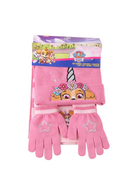 Ensemble écharpe paw patrol de 3 pièces Rose 2 - vertbaudet enfant 