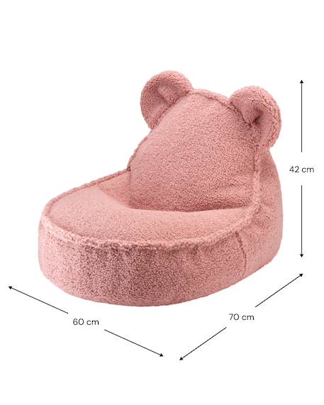 Pouf poire ours chambre enfant - fauteuil comfortable en teddy Biscuit+Cream white+Guava+Maple+Matcha+Warm hazel 16 - vertbaudet enfant 