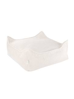 Chambre et rangement-Pouf enfant ottoman carré - coussin de sol déhoussable en velours côtelé