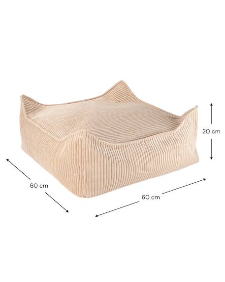Pouf enfant ottoman carré - coussin de sol déhoussable en velours côtelé Blueberry blue+Brown sugar+Marshmallow+Peppermint green+Pink mousse+Toffee 7 - vertbaudet enfant 
