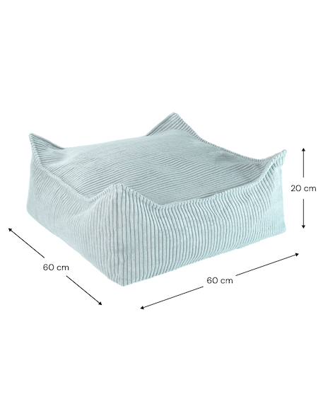 Pouf enfant ottoman carré - coussin de sol déhoussable en velours côtelé Blueberry blue+Brown sugar+Marshmallow+Peppermint green+Pink mousse+Toffee 18 - vertbaudet enfant 
