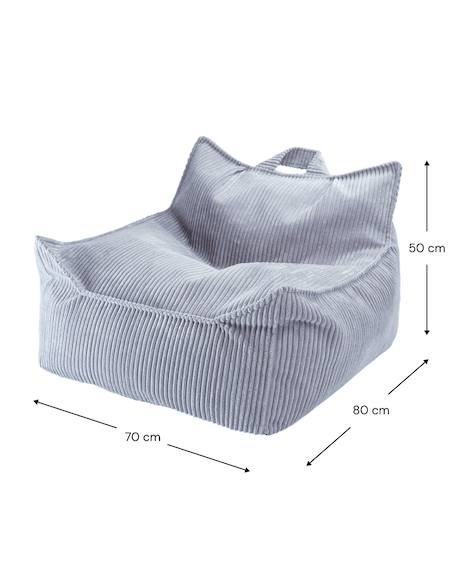 Pouf poire chambre enfant - fauteuil comfortable en velours côtelé Bluberry blue+Brown sugar+Marshmallow+Peppermint green+Pink mousse+Toffee 4 - vertbaudet enfant 
