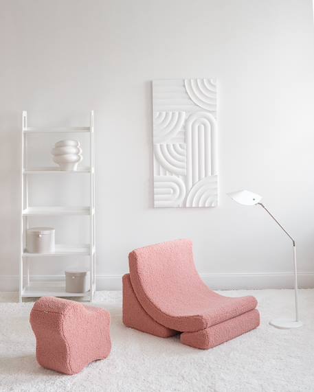 Fauteuil de jeu enfant - pouf design lune en teddy Biscuit+Cream white+Guava+Matcha 16 - vertbaudet enfant 