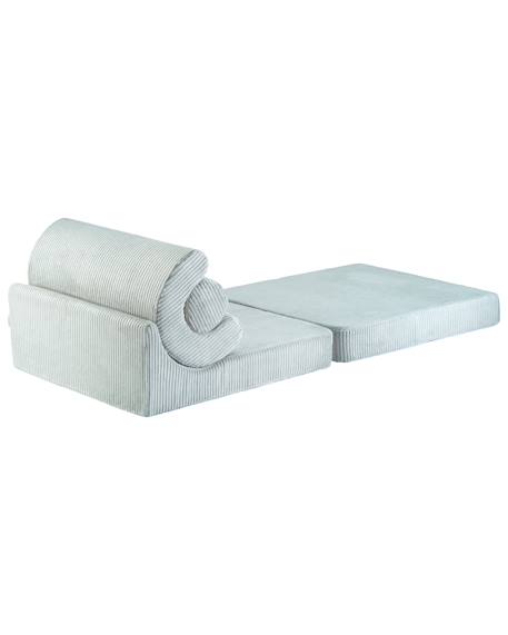 Fauteuil pliant enfant - pouf ?onvertible de jeu flipster en velours côtelé Brown sugar+Peppermint green+Pink mousse 12 - vertbaudet enfant 