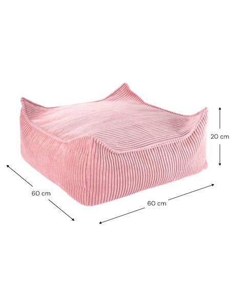 Pouf enfant ottoman carré - coussin de sol déhoussable en velours côtelé Blueberry blue+Brown sugar+Marshmallow+Peppermint green+Pink mousse+Toffee 23 - vertbaudet enfant 