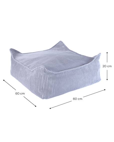 Pouf enfant ottoman carré - coussin de sol déhoussable en velours côtelé Blueberry blue+Brown sugar+Marshmallow+Peppermint green+Pink mousse+Toffee 3 - vertbaudet enfant 