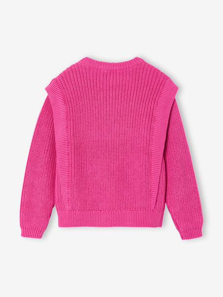 Pull fille volant épaule pivoine 2 - vertbaudet enfant 