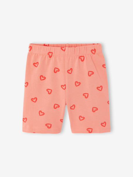 Lot 2 cyclistes fille beige+corail 8 - vertbaudet enfant 