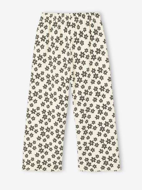 Legging fille en maille côtelé beige+blanc imprimé+écru 12 - vertbaudet enfant 