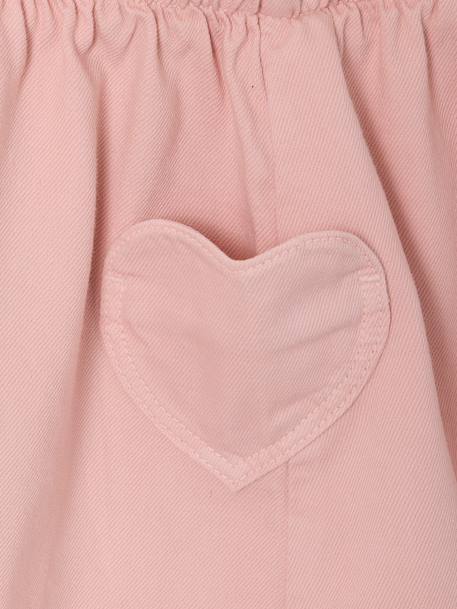 Jupe fille poches coeurs rose 4 - vertbaudet enfant 