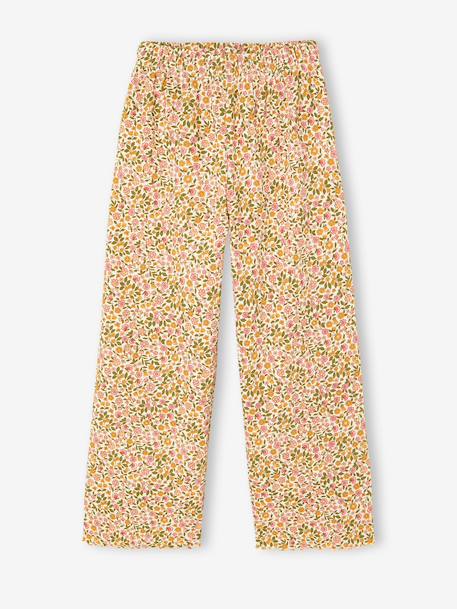 Legging fille en maille côtelé beige+blanc imprimé+écru 7 - vertbaudet enfant 