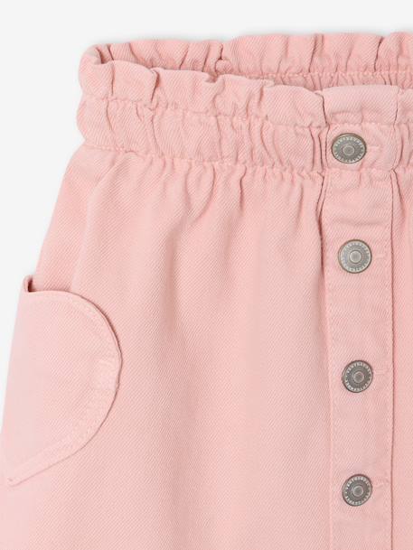 Jupe fille poches coeurs rose 3 - vertbaudet enfant 