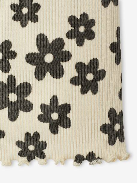 Legging fille en maille côtelé beige+blanc imprimé+écru 14 - vertbaudet enfant 