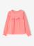 Blouse fille à volant en gaze de coton corail+écru 1 - vertbaudet enfant 