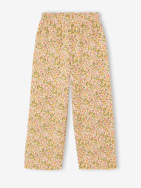 Legging fille en maille côtelé beige+blanc imprimé+écru 8 - vertbaudet enfant 