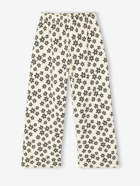 Legging fille en maille côtelé beige+blanc imprimé+écru 11 - vertbaudet enfant 