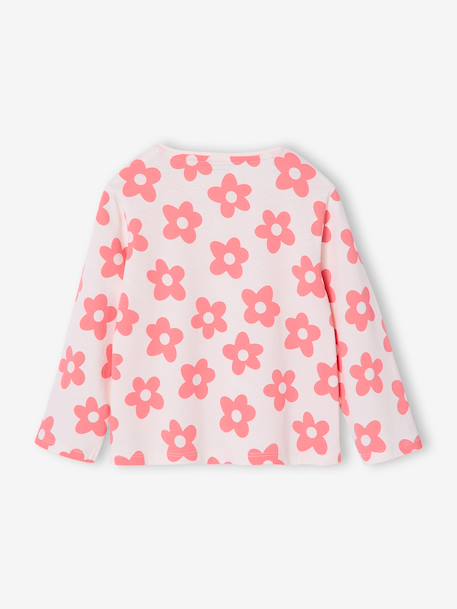 Lot de 3 t-shirts fille fantaisie manches longues anthracite+bleu grisé+corail+indigo+rose 34 - vertbaudet enfant 