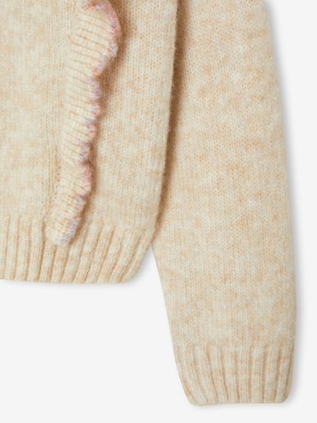 Pull fille en maille écru 6 - vertbaudet enfant 