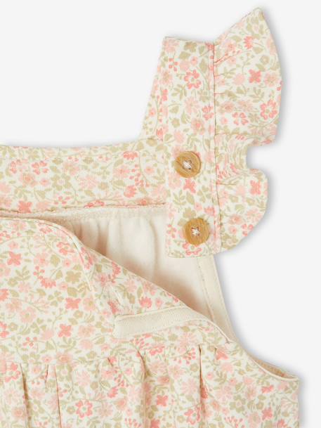 Salopette bébé fille molleton + bandeau écru+vanille 5 - vertbaudet enfant 