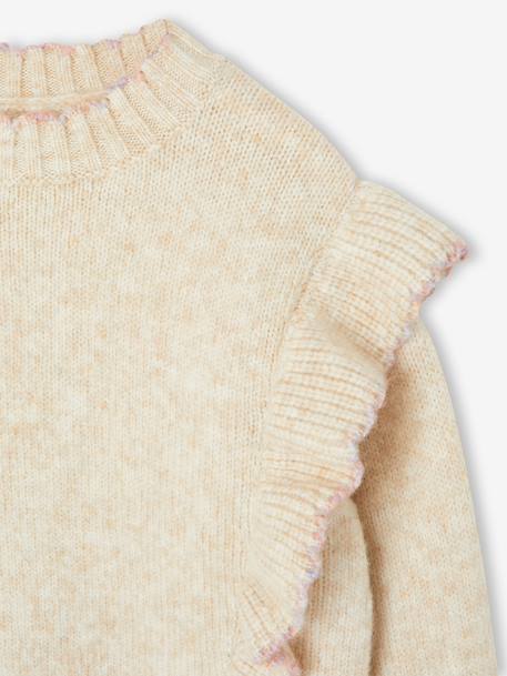 Pull fille en maille écru 5 - vertbaudet enfant 