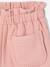 Short paperbag fille en twill rose poudré 3 - vertbaudet enfant 