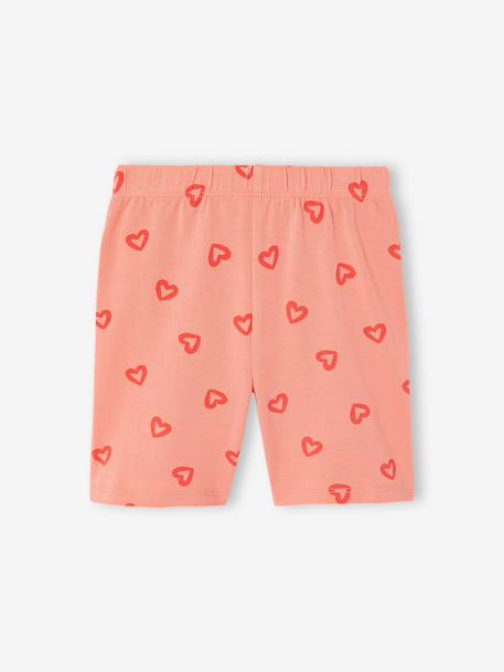 Lot 2 cyclistes fille beige+corail 10 - vertbaudet enfant 