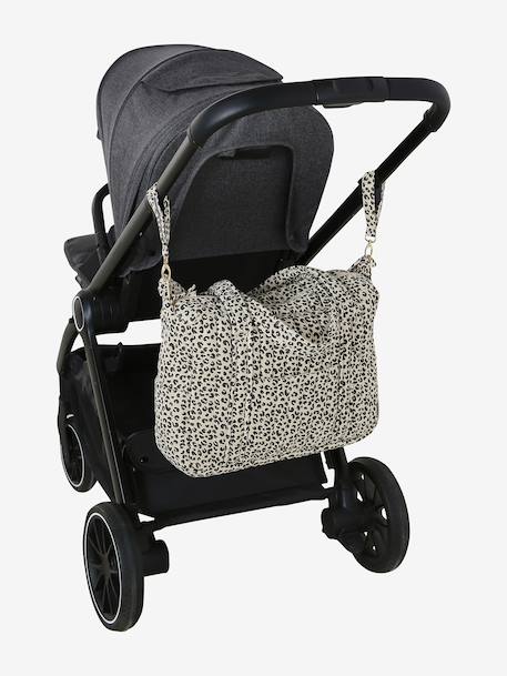 Sac à langer en gaze de coton JOIOSA beige imprimé+bleu nuit+bronze+écru 4 - vertbaudet enfant 