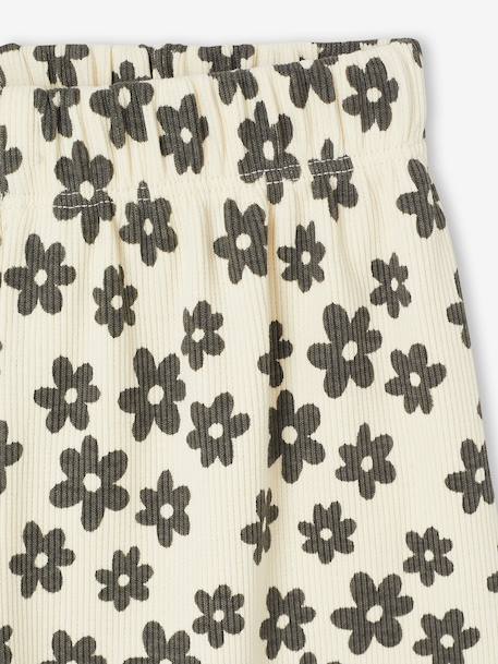 Legging fille en maille côtelé beige+blanc imprimé+écru 13 - vertbaudet enfant 