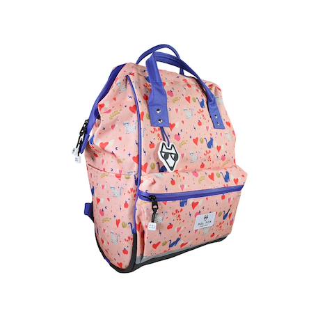 Sac à dos futé fille POL FOX Dream avec 1 grand compartiment –  CM1/CM2/collège – Rose à motifs colorés Multicolore 2 - vertbaudet enfant 