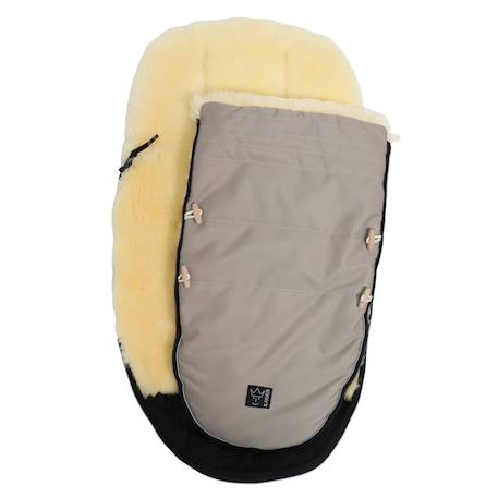 Chancelière pour poussette en peau d'agneau Love the Nature angora+Brown melange+massepain 6 - vertbaudet enfant 