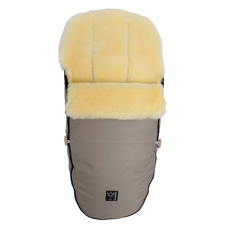 Chancelière pour poussette en peau d'agneau Love the Nature angora+Brown melange+massepain 4 - vertbaudet enfant 