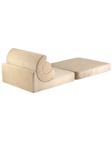Fauteuil pliant enfant - pouf ?onvertible de jeu flipster en velours côtelé Brown sugar+Peppermint green+Pink mousse 5 - vertbaudet enfant 