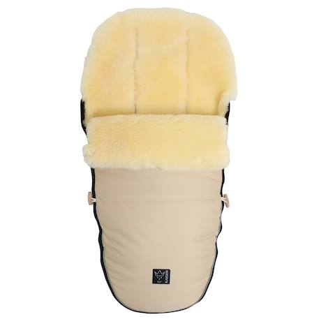 Chancelière pour poussette en peau d'agneau Love the Nature angora+Brown melange+massepain 14 - vertbaudet enfant 