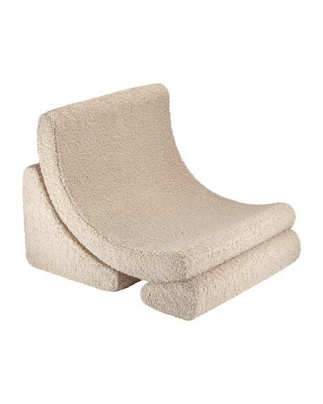 Fauteuil de jeu enfant - pouf design lune en teddy Biscuit+Cream white+Guava+Matcha 1 - vertbaudet enfant 