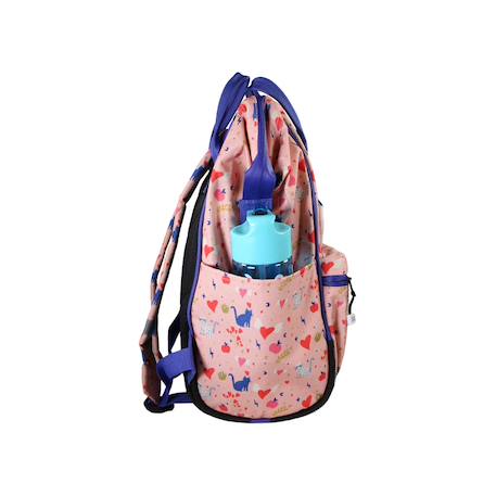 Sac à dos futé fille POL FOX Dream avec 1 grand compartiment –  CM1/CM2/collège – Rose à motifs colorés Multicolore 5 - vertbaudet enfant 