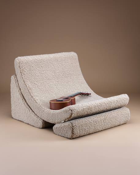 Fauteuil de jeu enfant - pouf design lune en teddy Biscuit+Cream white+Guava+Matcha 6 - vertbaudet enfant 