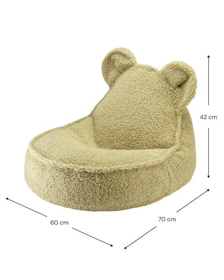 Pouf poire ours chambre enfant - fauteuil comfortable en teddy Biscuit+Cream white+Guava+Maple+Matcha+Warm hazel 27 - vertbaudet enfant 